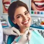 دندانپزشک در حال جرم گیری تخصصی دندان